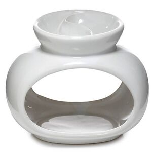 White Ceramic Double Oil Burner